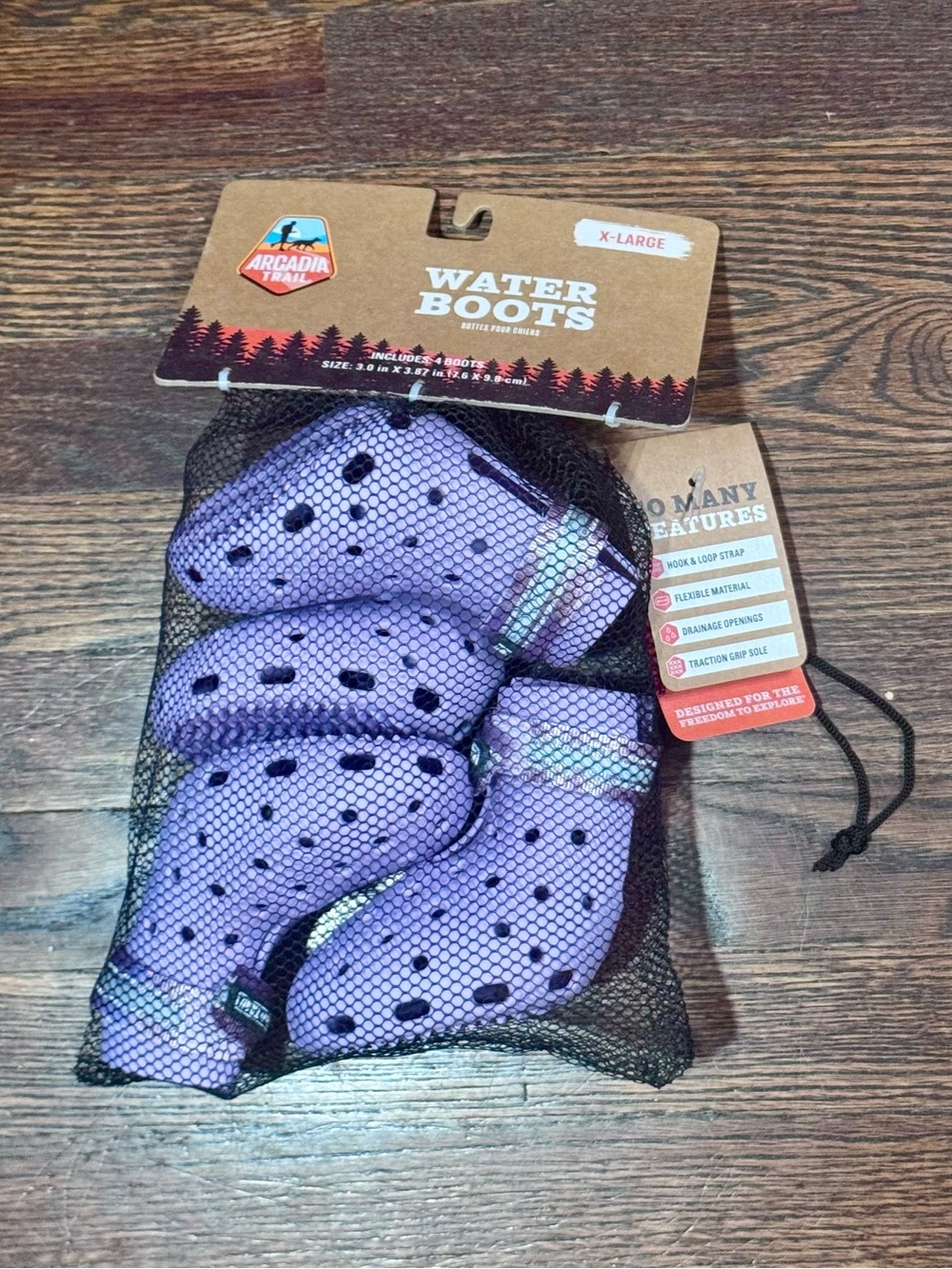 Arcadia Trail Lavender Water Boots for Dogs - X-Large